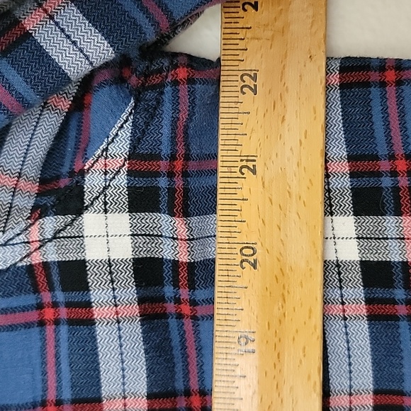 American Rag Blue, Red & White Plaid Cotton Shirt Mens L - Picture 8 of 14